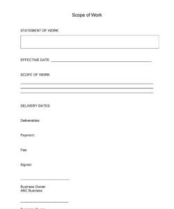 free scope of work template free framing scope of work template