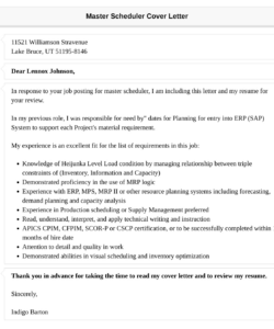 Master Scheduler Job Description Template Pdf
