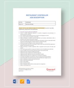 Printable Credit Controller Job Description Template Pdf Sample