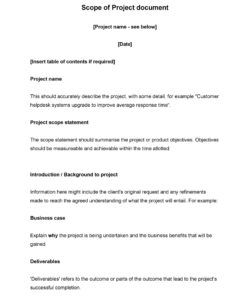 sample scope of work template audio visual scope of work template pdf