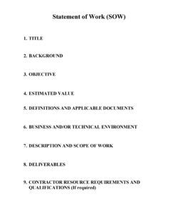 scope of services agreement template it services scope of work template doc