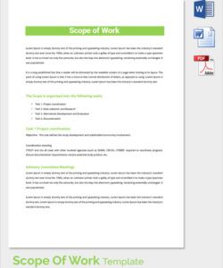 website scope of work template telecommunications scope of work template and sample