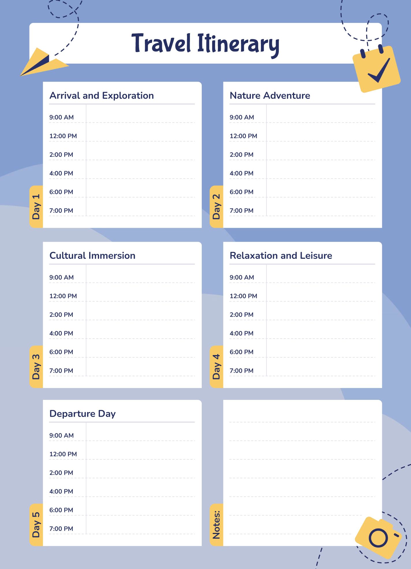 5-day-event-itinerary-template