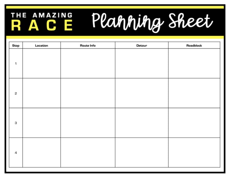amazing-race-project-of-itinerary-template