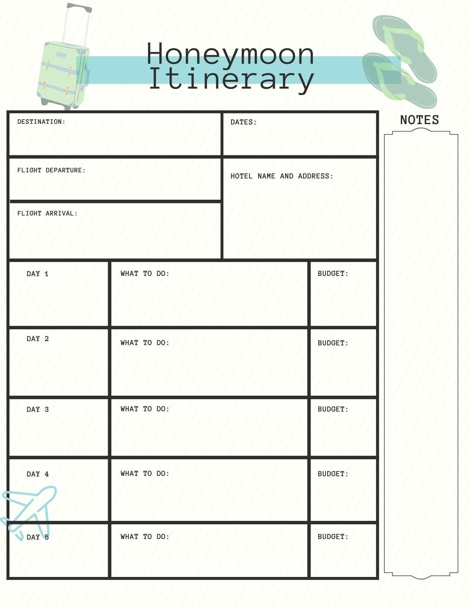 honeymoon-planning-worksheet-and-itinerary-template
