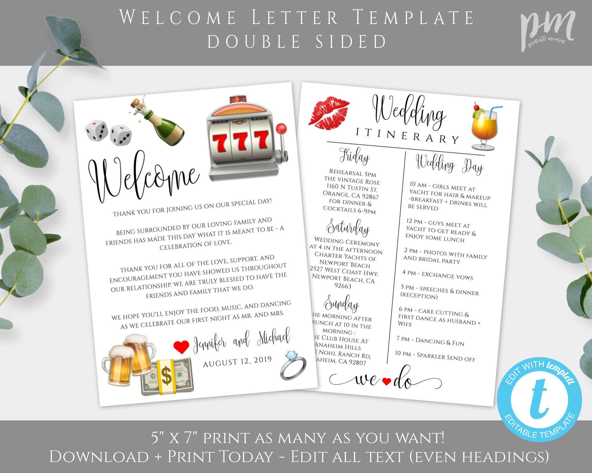 las-vegas-wedding-itinerary-template
