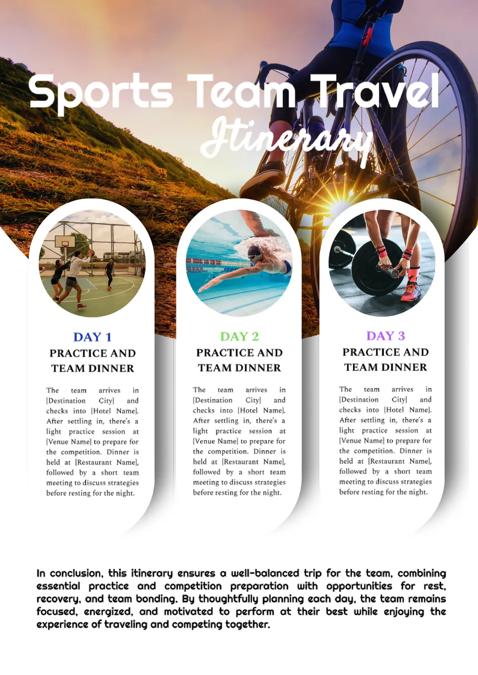 sports-team-travel-itinerary-template