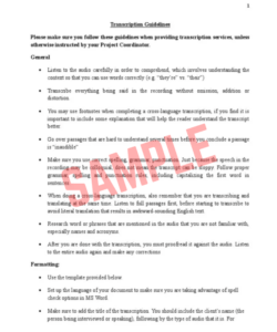 Audio Transcription Scope Of Work Template Audio Transcription Scope Of Work Template