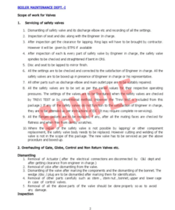 Boiler Maintenance Scope Of Work Template Boiler Maintenance Scope Of Work Template
