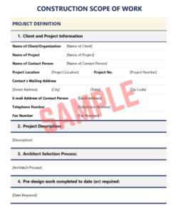 Civil Engineering Scope Of Work Template