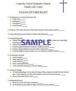 Free Church Cleaning Scope Of Work Template