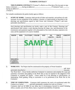 Printable Flooring Installation Scope Of Work Template Free Flooring Installation Scope Of Work Template