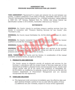 Pressure Washing Scope Of Work Template